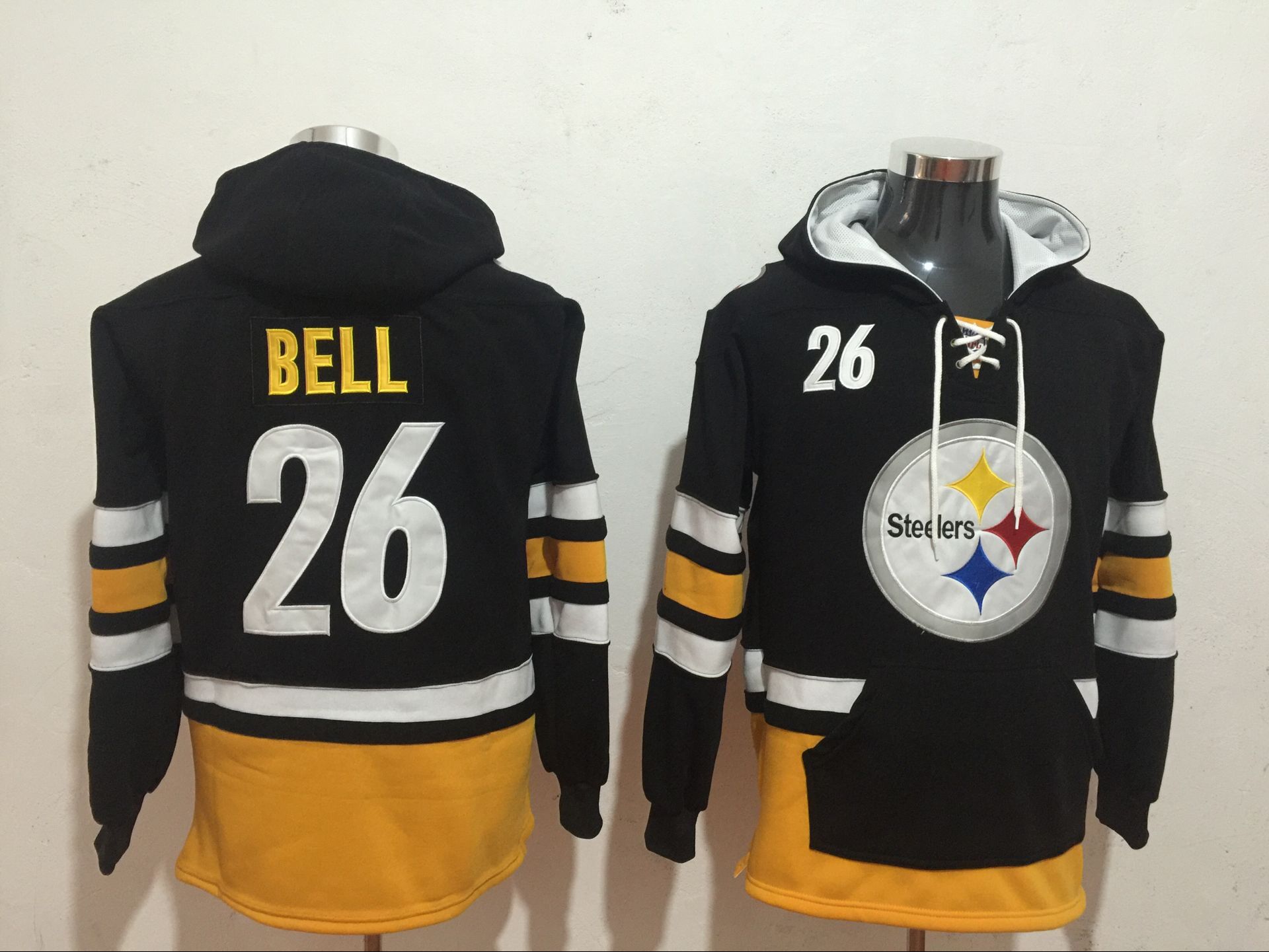 Men NFL Nike Pittsburgh Steelers #26 Bell black Sweatshirts